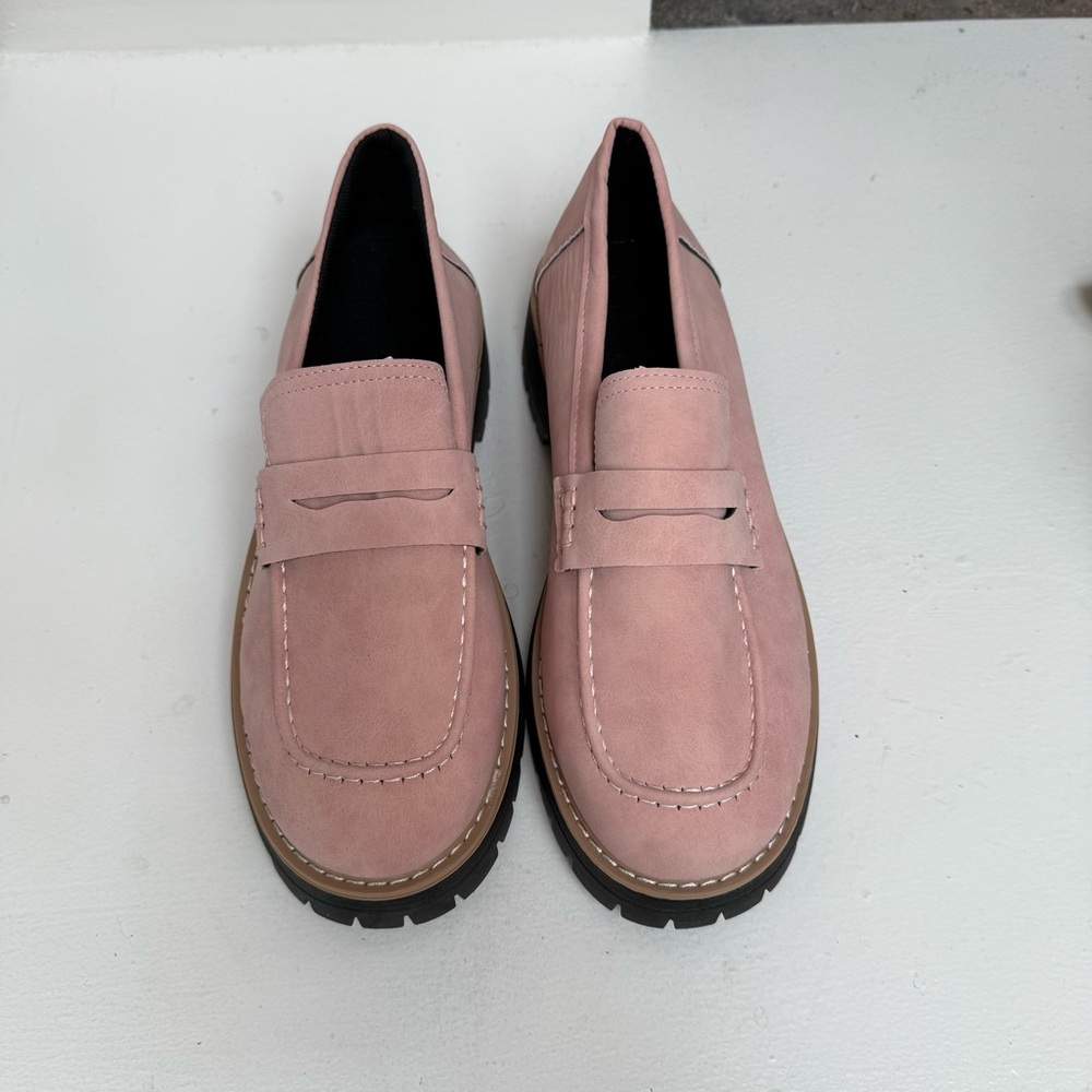 Pink Lug Loafers